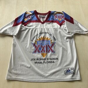 Vintage Super Bowl XXIX Jersey Mens 2XL White NFL Football Apex One USA 90s